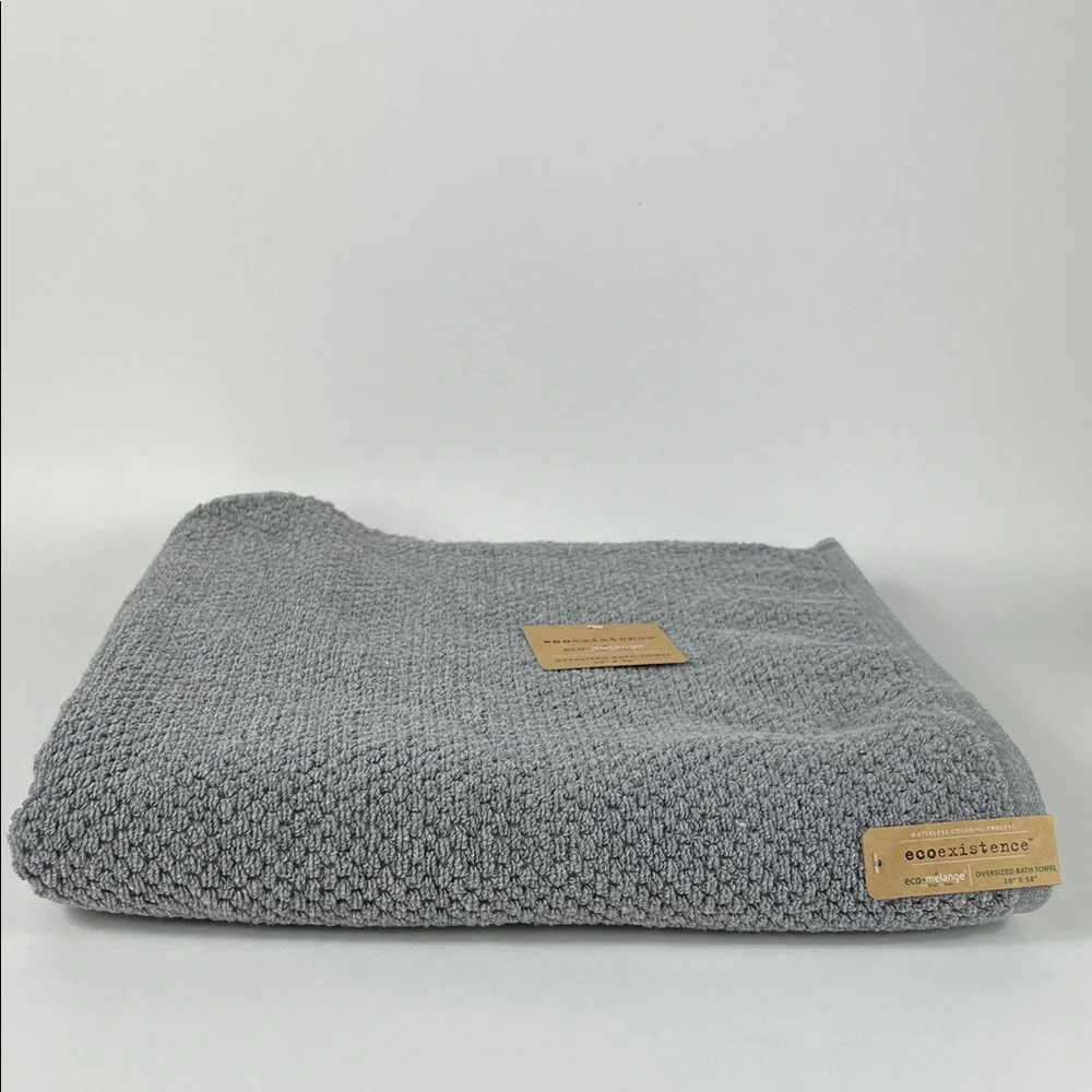 1pc Ecoexistence Bath Towels eco-melange Oversized Gray Soft Cotton NEW